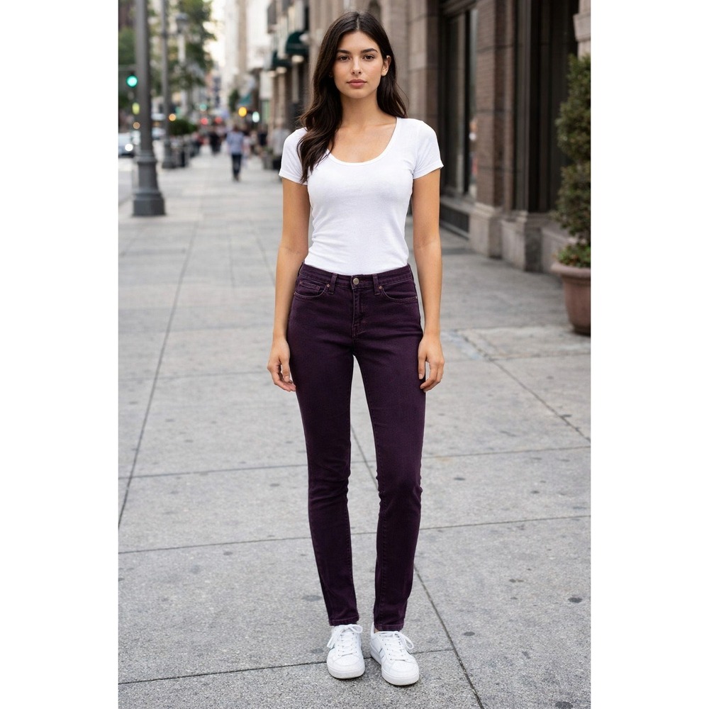 Principles Dreamer Jeans Womens Sz 26 Purple Skinny Low Rise Stretch Pants Chic